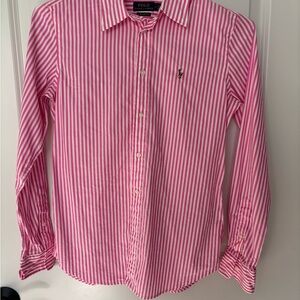 Polo by Ralph Lauren Pink/White Oxford Stripe Button Down